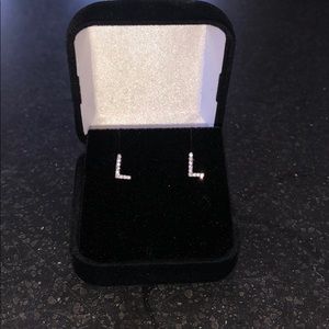 Sterling Silver L earrings